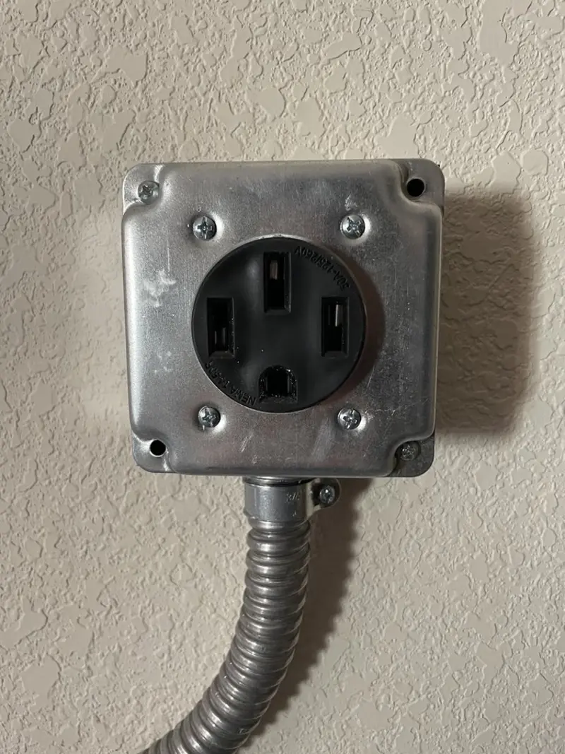 NEMA 14-50 outlet installed for Electrical Panel Upgrade in Bethel